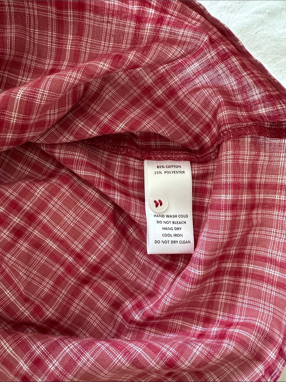 Things Between Red Plaid Puff-Sleeve Top - Picture 3 of 5